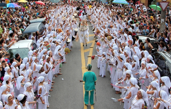 Com 300 mulheres, Ilú faz cortejo no Centro de SP. Foto: divulgação